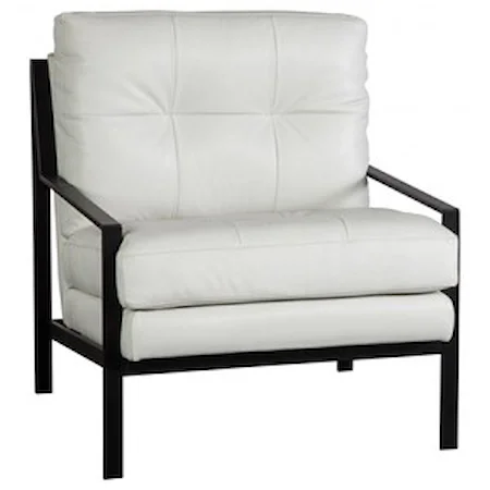 Contemporary Accent Chair with Metal Frame